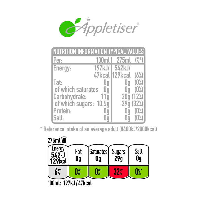 Appletiser Sparkling Apple Juice Pack of  12x275ml