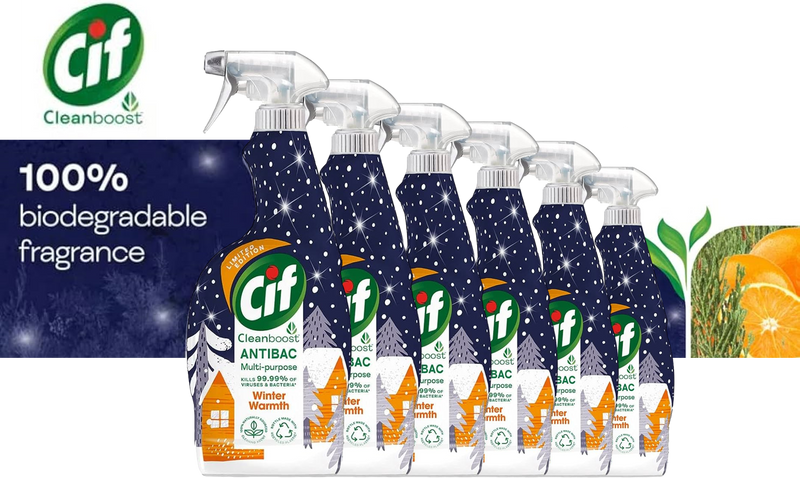 Cif Multi Purpose Antibacterial Spray Winter Warmth 6x700ml