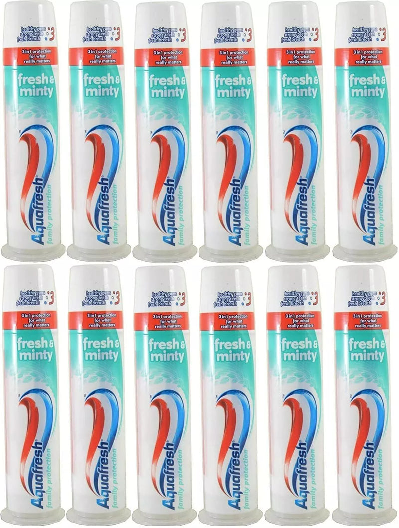 Aquafresh Toothpaste Triple Protect Pump Pack of 12x100ml