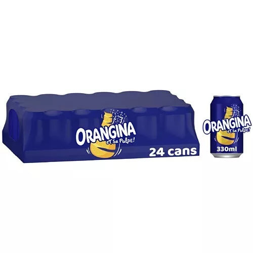 Orangina Sparkling Orange Drink 24 x 330ml Cans (Best Before :- 3/2025)