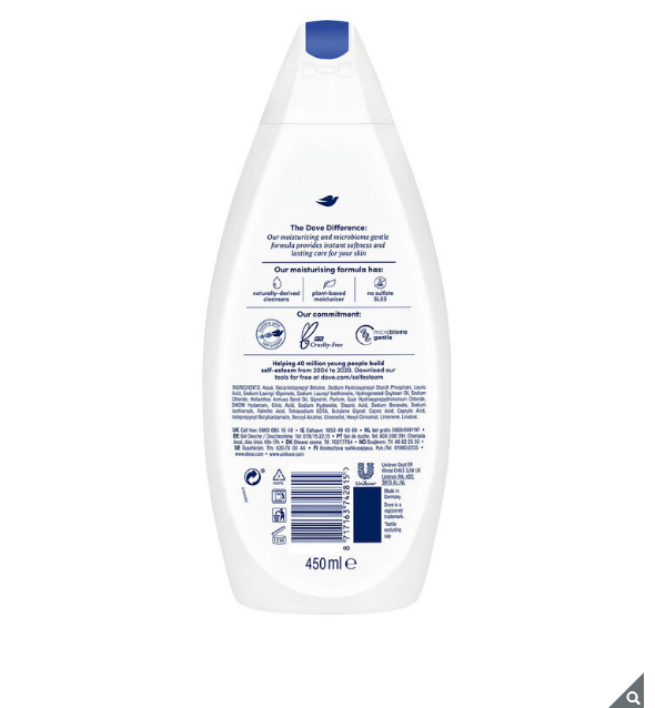 Dove Deeply Nourishing Bodywash, 6 x 450ml