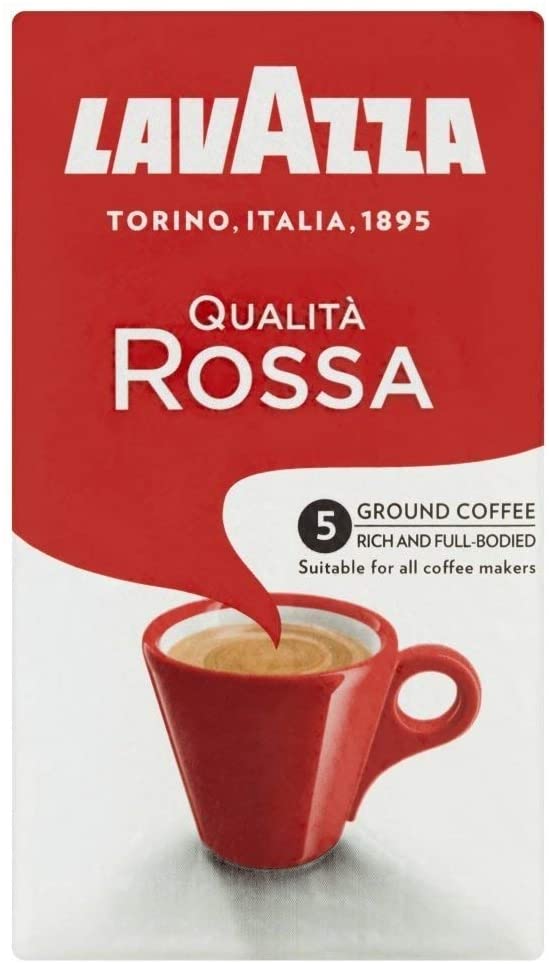 Lavazza Qualita Rossa Ground Coffee Powder, 250g, Can : : Sports,  Fitness & Outdoors