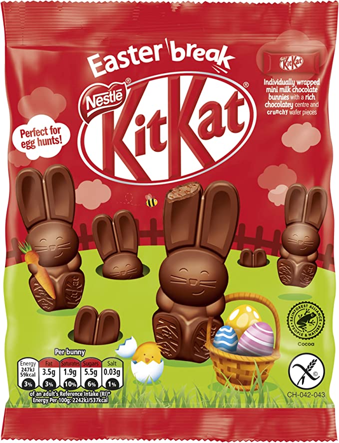 Kit Kat Bunny Milk Chocolate Easter Figure Sharing Bag 55g (Pack of 12)