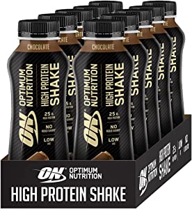 Optimum Nutrition ON High Protein  chocolate Shake Bottles  12X330ML