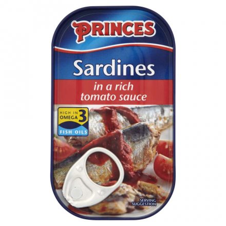 Princes Sardines in a Rich Tomato Sauce Pack of 10x120g