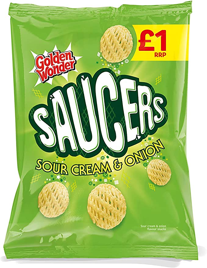 Golden wonder saucers sour cream & onion 1x15x65g