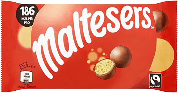 Maltesers Chocolate Standard Bag 37 g (Pack of 40)