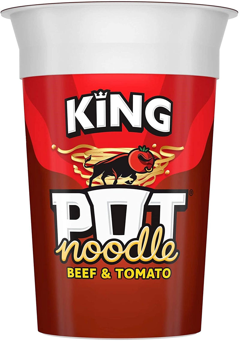 Pot Noodle Beef & Tomato Flavour King Size Pack of 12x114g