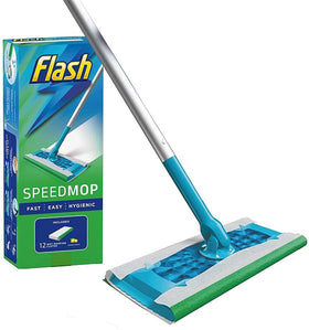 Flash Speedmop Starter Kit  1 Speed mop with 12 Mopping Cloths Refills