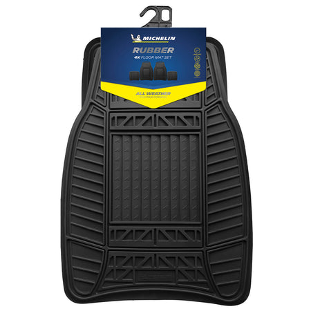 Michelin All Weather Heavy Duty Rubber Car Mat Set of 4