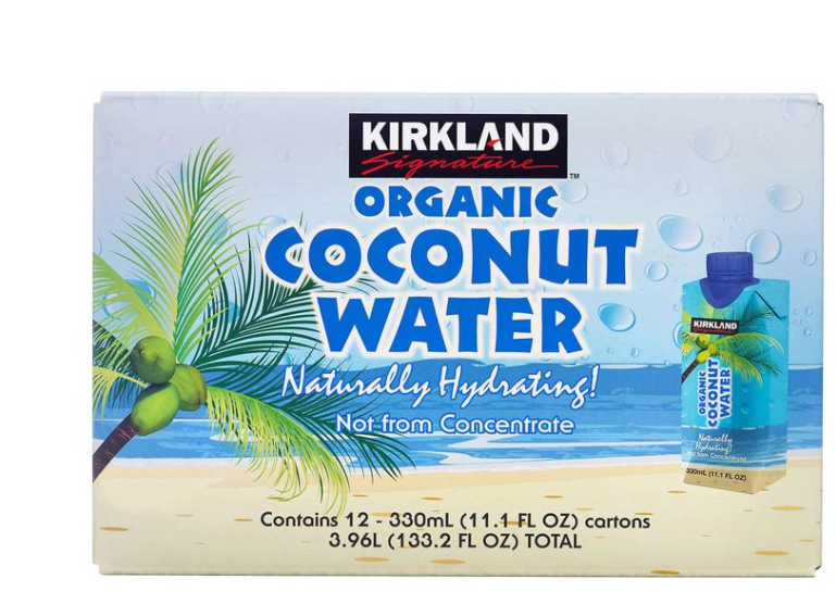 Kirkland Signature Organic Coconut Water, 12 x 330ml