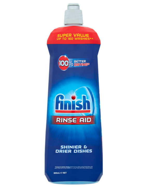 Finish Rinse Aid for Shinier and Drier Dishes Original Pack of 2 x 800ml